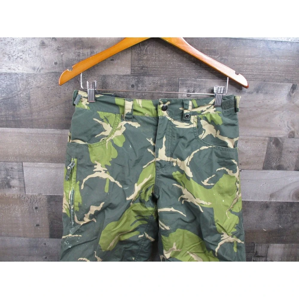 Burton Barnstorm Pants Boys XL Green Camouflage Snowboard Ski DRYRIDE Youth